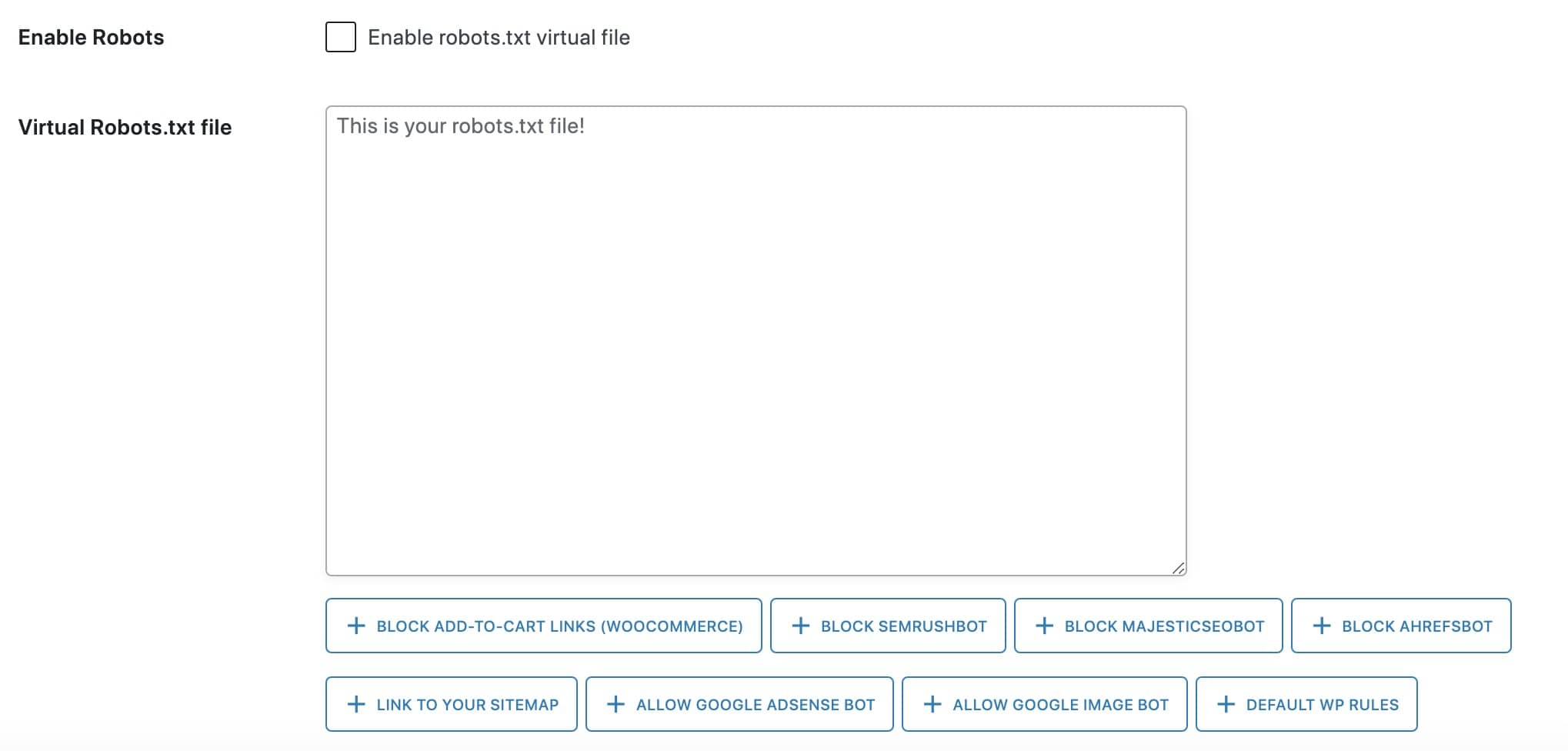 SEOPress ile robots.txt dosyası oluşturma